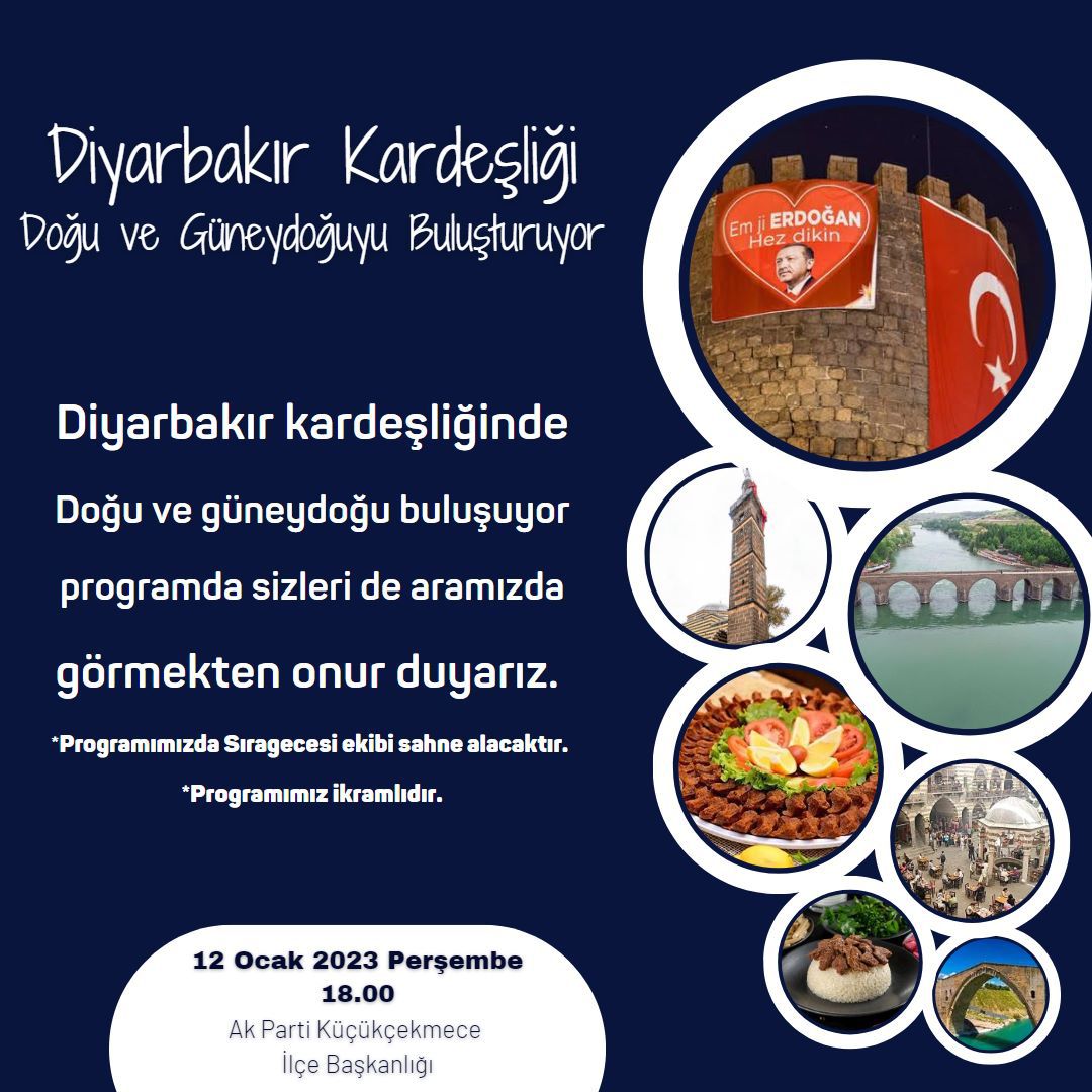 12.01.2023 DİYARBAKIR KARDEŞLİĞİNDE DOĞU VE GÜNEYDOĞU BULUŞUYOR GECESİNE KATILIM